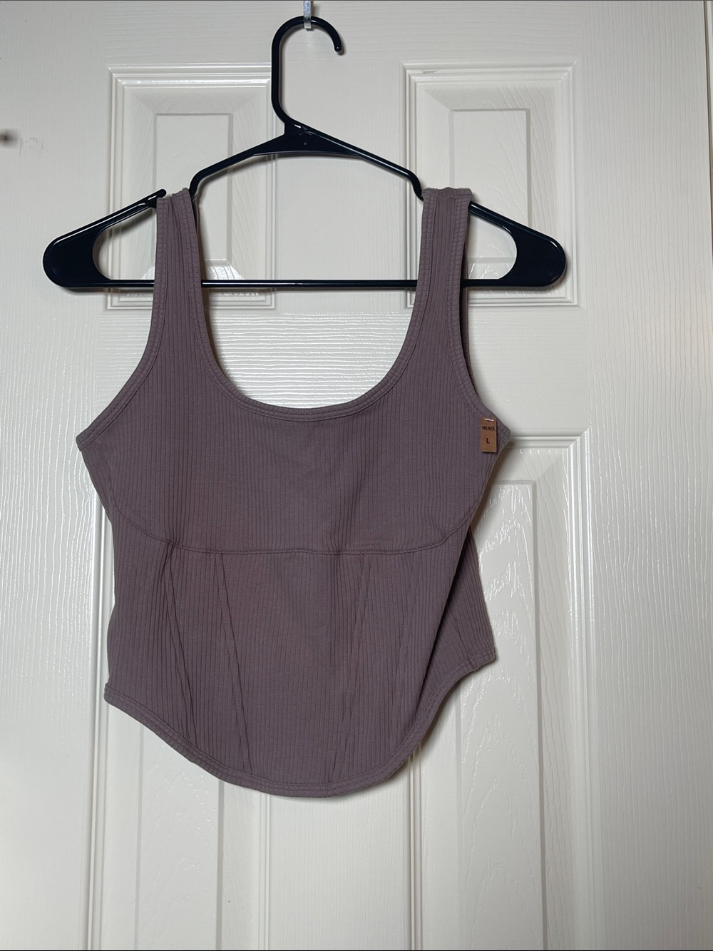 PINK Victoria's Secret Ribbed Scoop Tank - Mauve